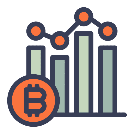 Bitcoin chart bitcoin graph icon