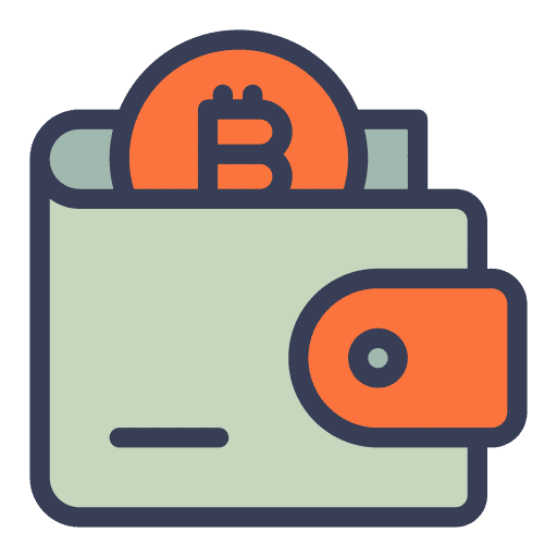 Bitcoin wallet business and finance payment icon