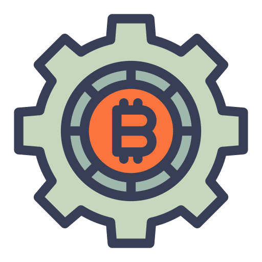 Bitcoin settings digital money business and finance icon Bitcoin settings digital money business and finance icon