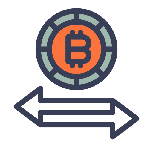Bitcoin transaction money transfer electronics icon Bitcoin transaction money transfer electronics icon