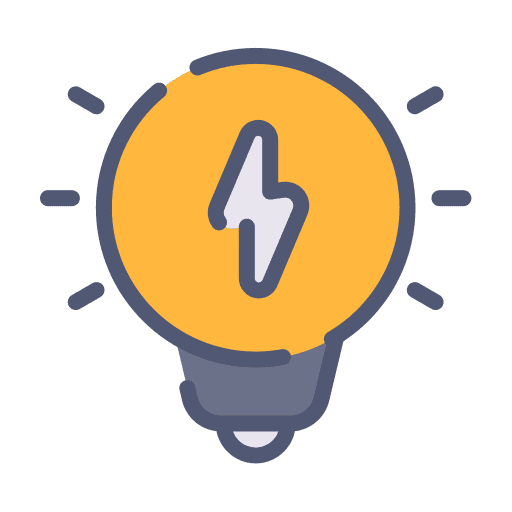 Light bulb energy creativity art and design icon