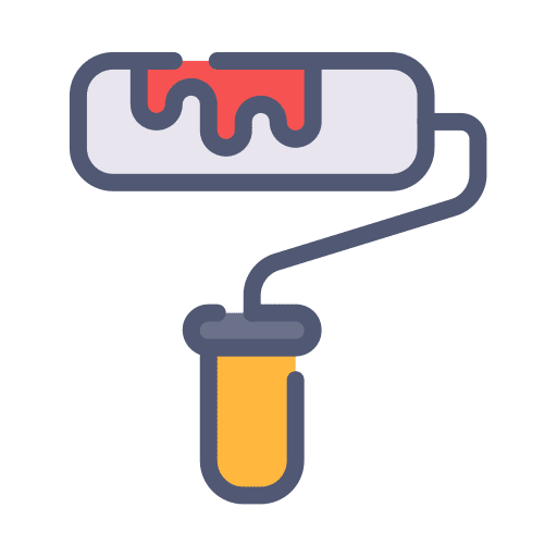 Paint brush painting roller paint brush icon