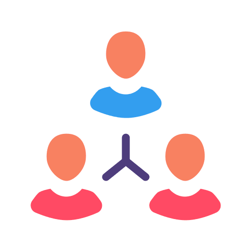 Connection colleague people structure icon