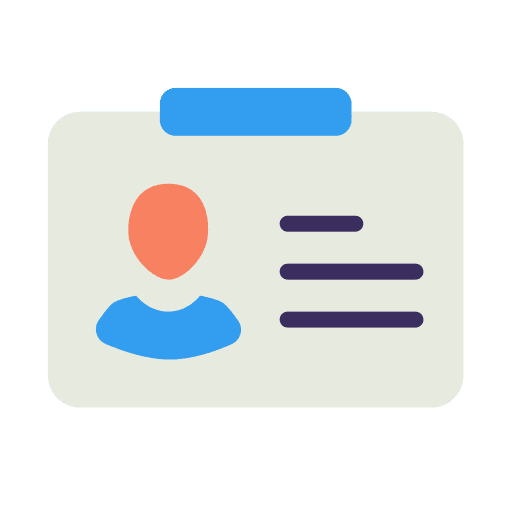 Identification identification identification card id card icon Identification identification identification card id card icon
