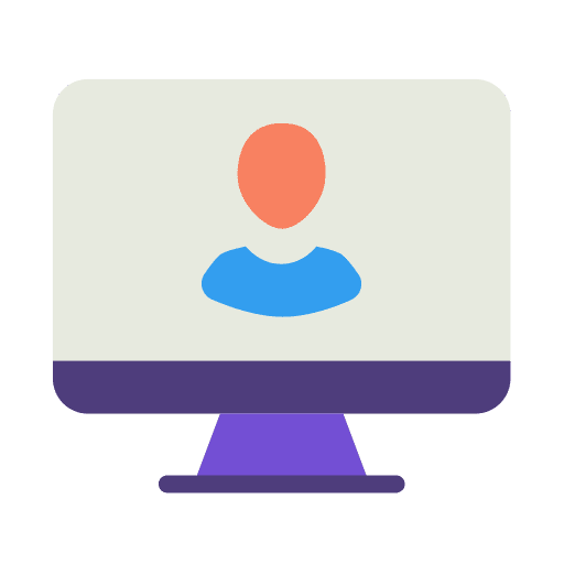 Personal info monitor people profile icon Personal info monitor people profile icon