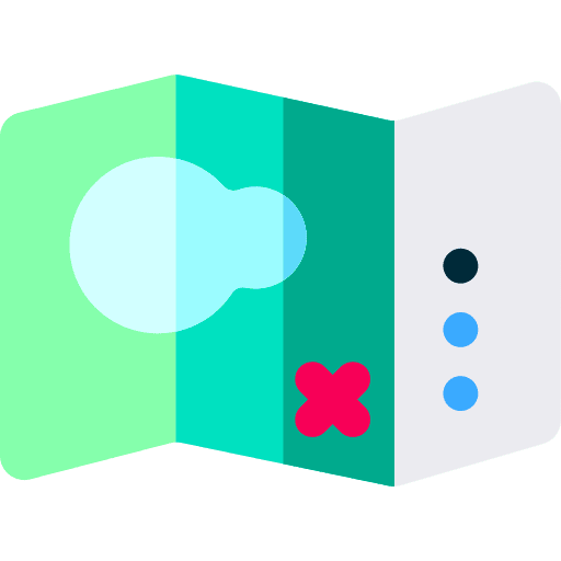 Map travel maps and location journey icon