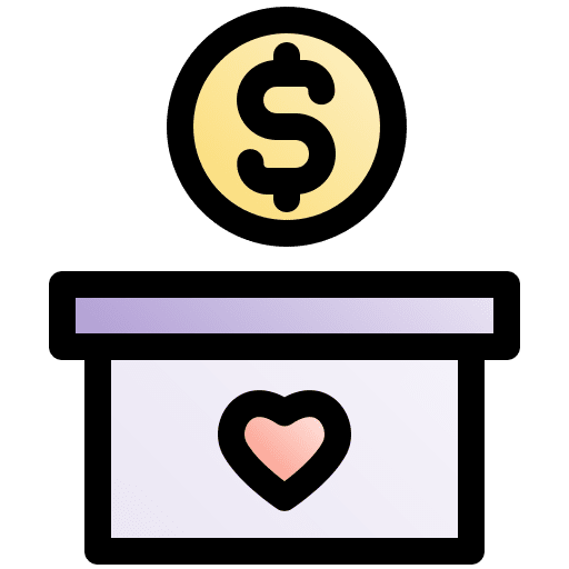 Donation money coin donation icon