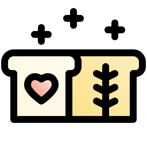 Food donation love heart food and restaurant icon Food donation love heart food and restaurant icon