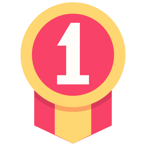 Medal gold champion number one icon