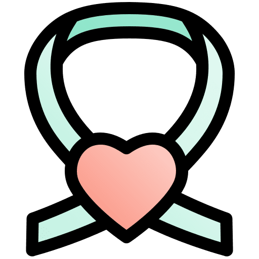 Ribbon sign heart symbol icon Ribbon sign heart symbol icon