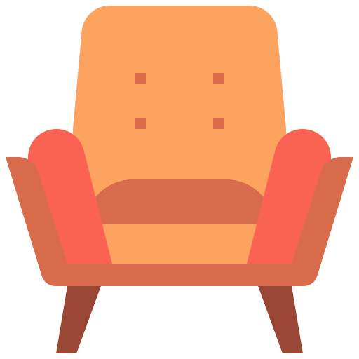 Sofa relax armchair furniture and household icon