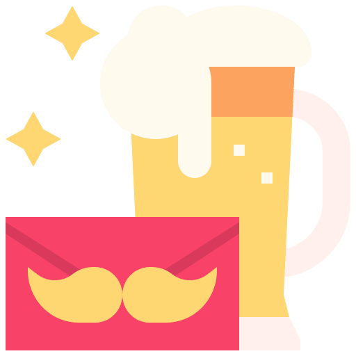 Beer dad mustache gift icon Beer dad mustache gift icon