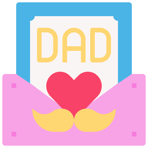 Card dad love miscellaneous icon Card dad love miscellaneous icon