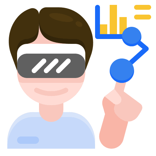 Data analytics augmented reality virtual reality data analytics icon