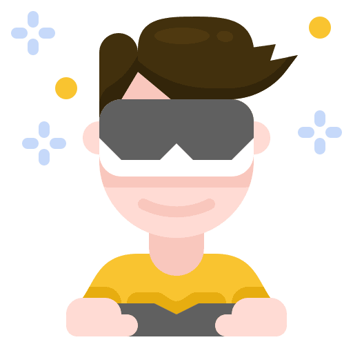Gamer augmented reality vr virtual reality icon Gamer augmented reality vr virtual reality icon