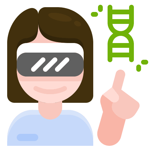 Scientist ar augmented reality electronics icon Scientist ar augmented reality electronics icon