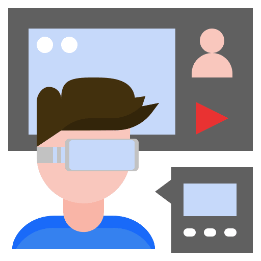 Simulation electronics simulation augmented reality icon Simulation electronics simulation augmented reality icon