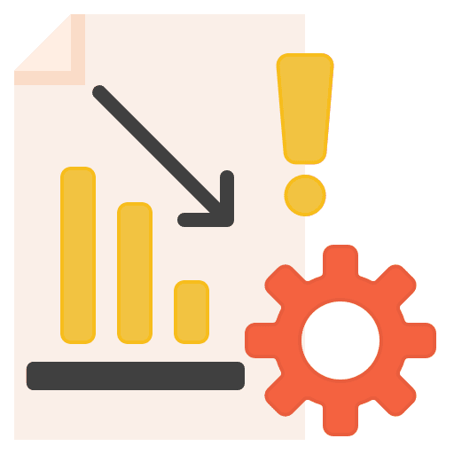 Crisis management financial issues business and finance skills icon