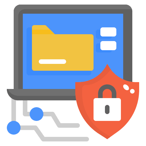 Data security privacy database security icon