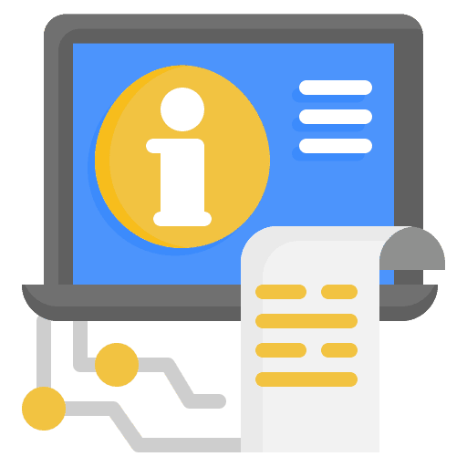 Information input big data business and finance icon