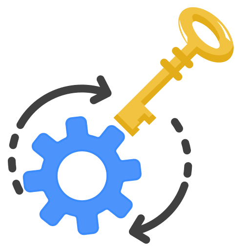 Skill development gear solving resolved icon Skill development gear solving resolved icon