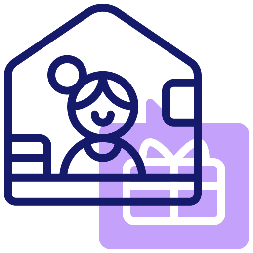 Customer commerce and shopping woman customer icon