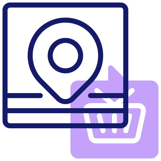 Location pin maps and location supermarket icon Location pin maps and location supermarket icon