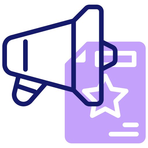 Marketing communication announcement megaphone icon Marketing communication announcement megaphone icon