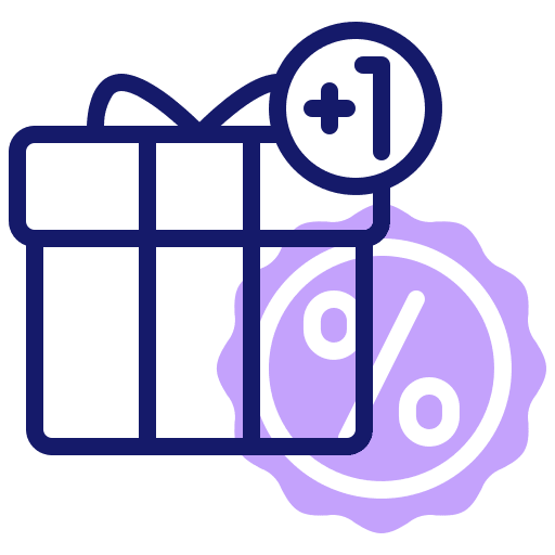 Promotion commerce and shopping marketing buy one get one free icon