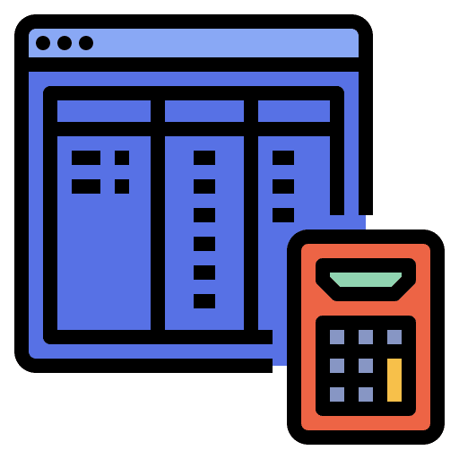Calculate bank banking calculator icon