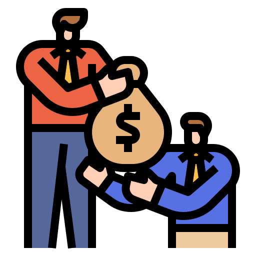 Loan bag money business icon
