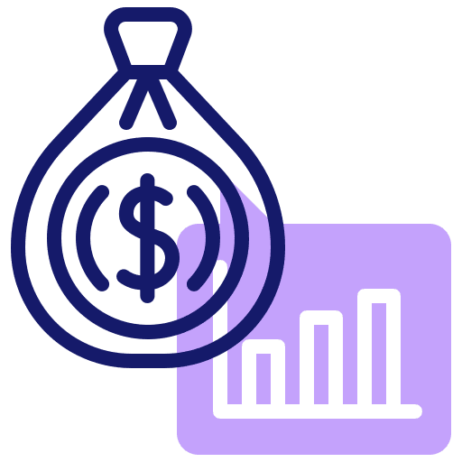Money bag profit business and finance money bag icon Money bag profit business and finance money bag icon