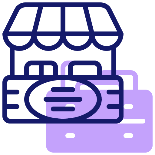 Stall commerce and shopping food stall street icon Stall commerce and shopping food stall street icon