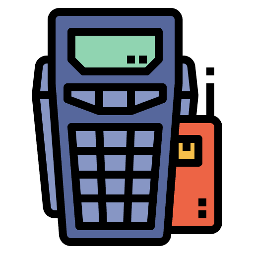 Credit card business payment reader icon Credit card business payment reader icon
