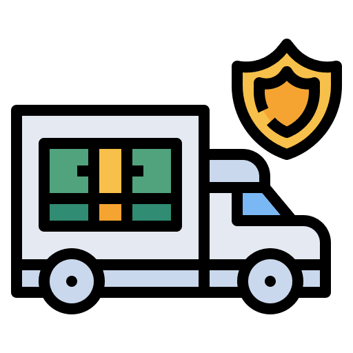 Delivery truck financing transportation bank icon Delivery truck financing transportation bank icon