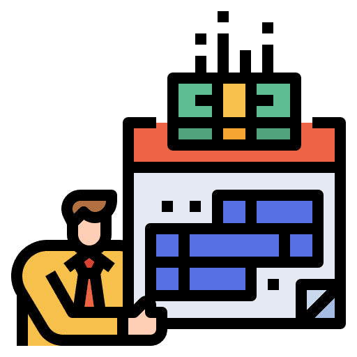 Monthly money income schedule icon Monthly money income schedule icon
