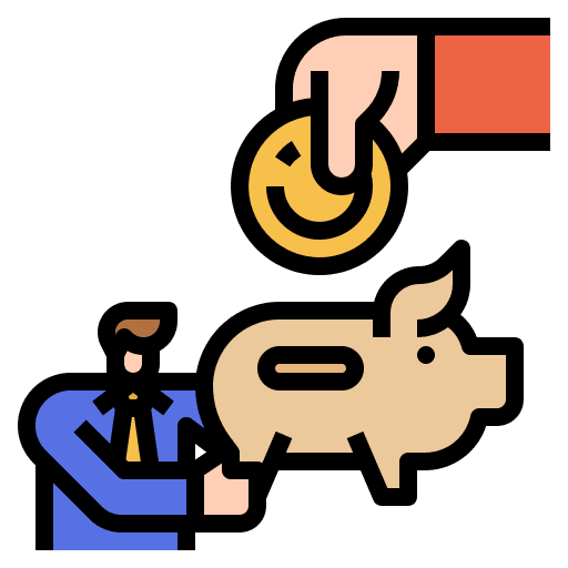 Piggy bank money business transaction icon Piggy bank money business transaction icon