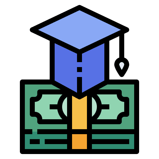 Scholarship banking money education icon Scholarship banking money education icon