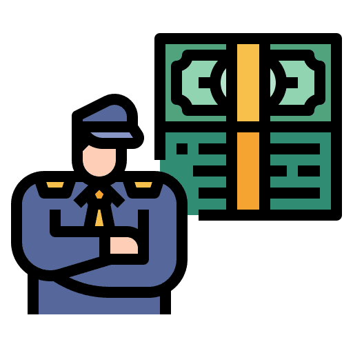 Security guard security force professions and jobs icon Security guard security force professions and jobs icon