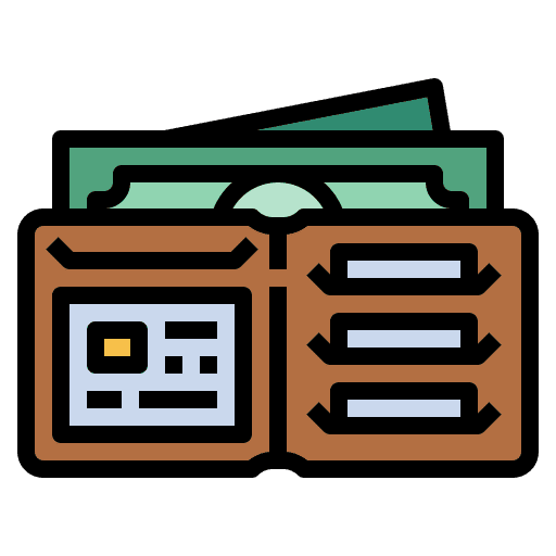 Wallet banknote business and finance bank icon Wallet banknote business and finance bank icon