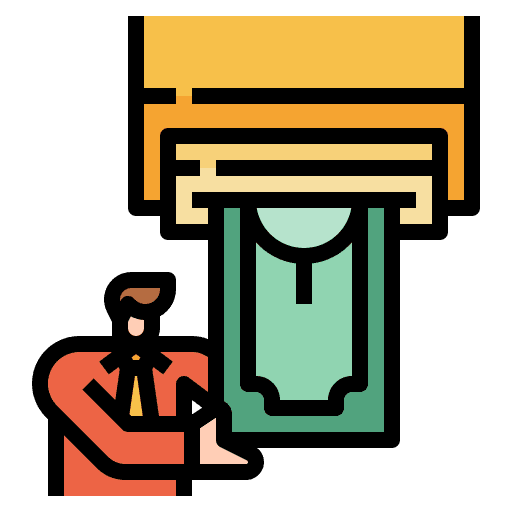 Withdraw business and finance business atm icon Withdraw business and finance business atm icon