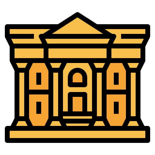 Bank building bank landmark icon Bank building bank landmark icon