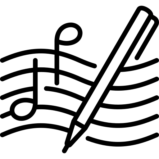 Composing music music and multimedia musical notes icon