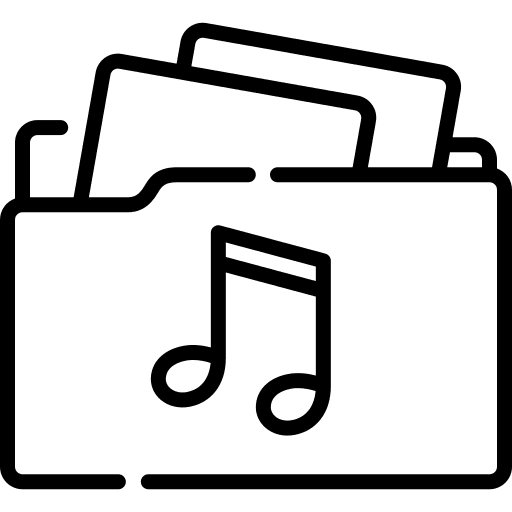Folder music file storage folder icon