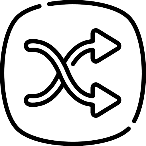 Shuffle arrows user interface shuffle icon Shuffle arrows user interface shuffle icon