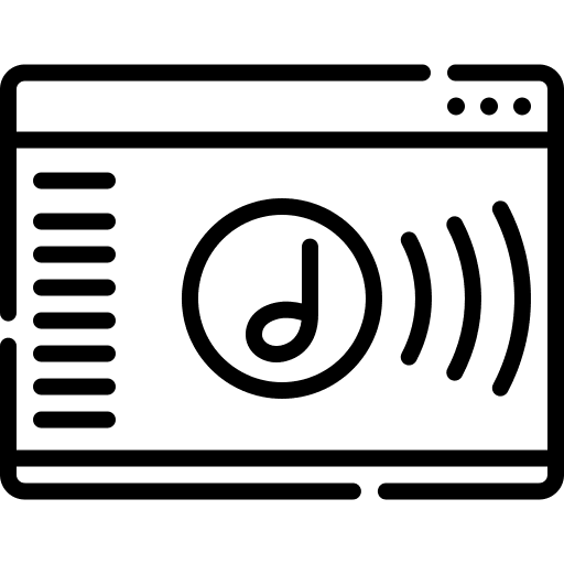 Music player musical note website media player icon Music player musical note website media player icon