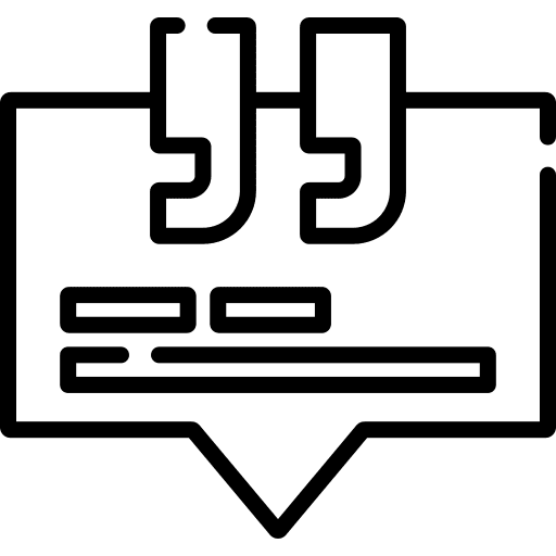 Quote text quotes text format icon