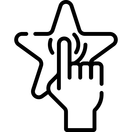 Star rated social media stars icon