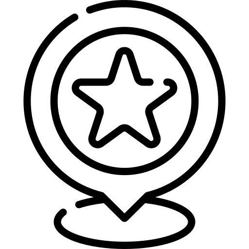 Rating star rating place icon Rating star rating place icon