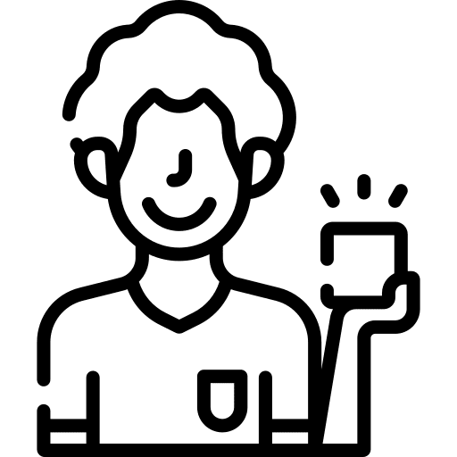Product review social media man product review icon Product review social media man product review icon